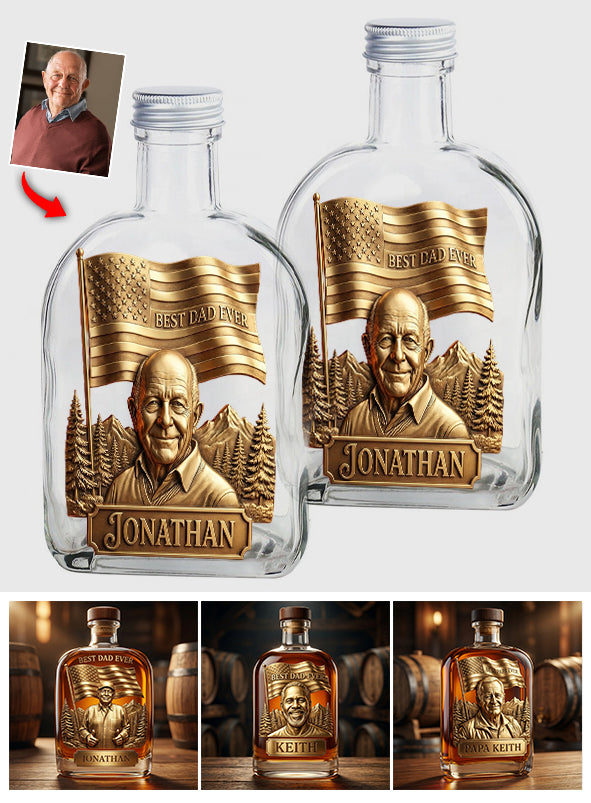 Unique Gift For Father's Day - Personalized Father Wine Bottle