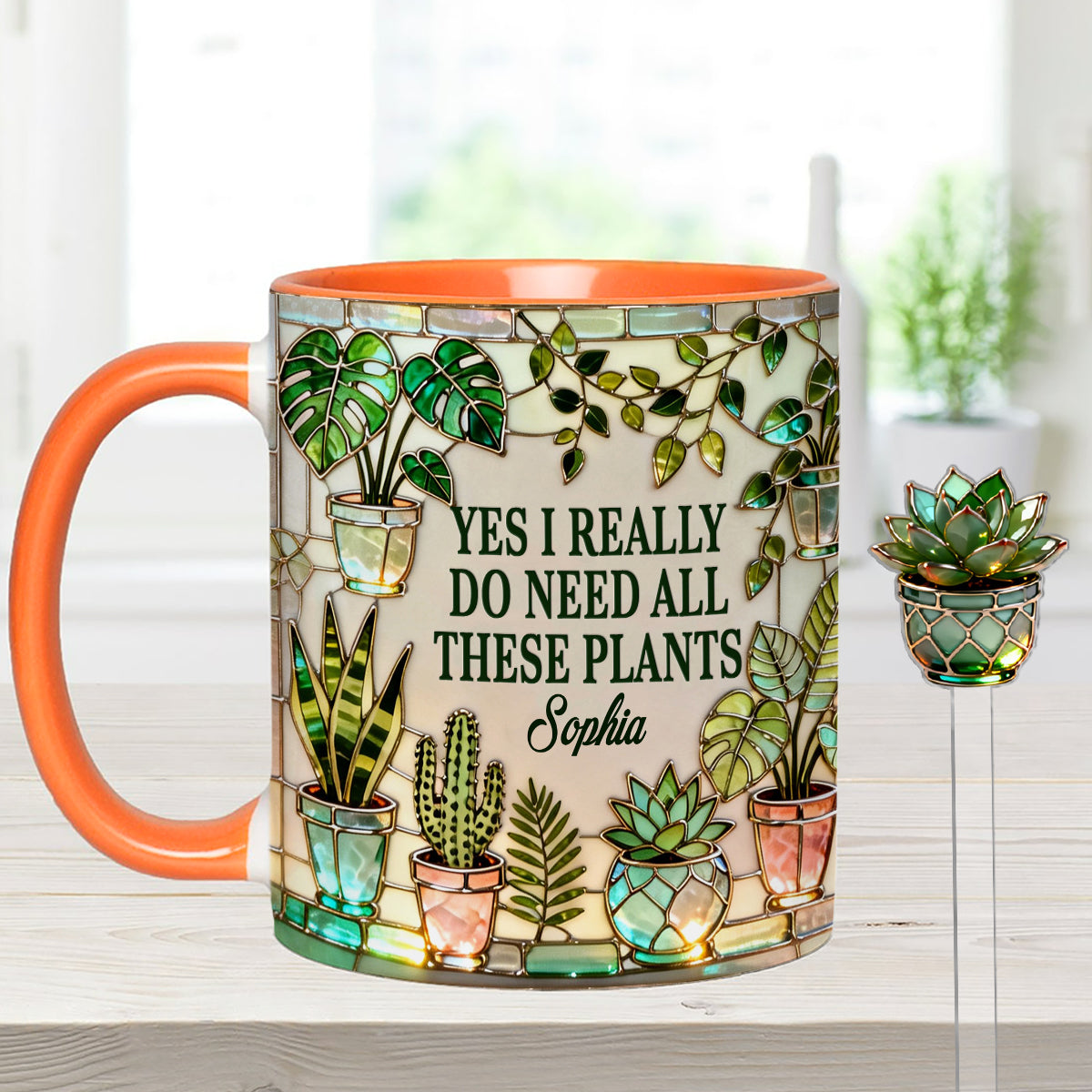 J'ai vraiment besoin de toutes ces plantes - Mug décoratif personnalisé « Ensemble de jardinage » avec agitateurs en acrylique