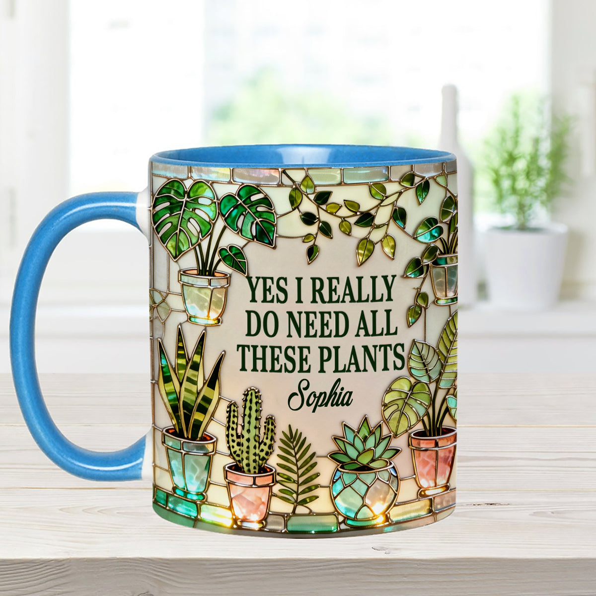 J'ai vraiment besoin de toutes ces plantes - Mug décoratif personnalisé « Ensemble de jardinage » avec agitateurs en acrylique