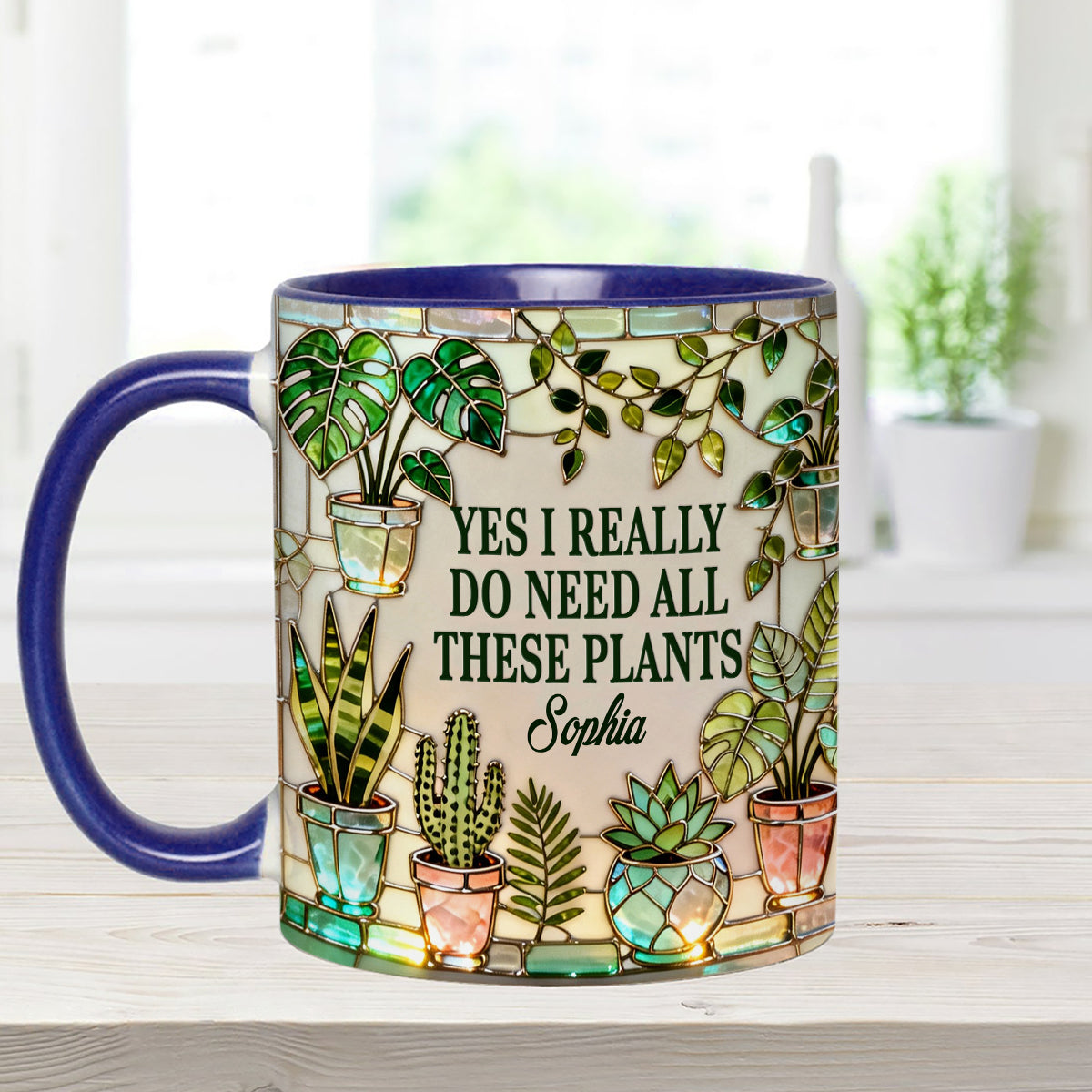 J'ai vraiment besoin de toutes ces plantes - Mug décoratif personnalisé « Ensemble de jardinage » avec agitateurs en acrylique