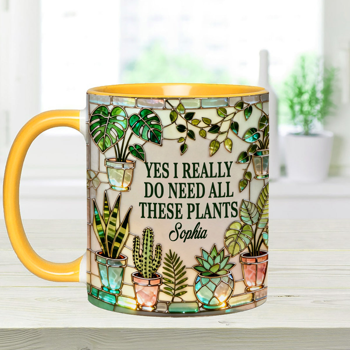 J'ai vraiment besoin de toutes ces plantes - Mug décoratif personnalisé « Ensemble de jardinage » avec agitateurs en acrylique