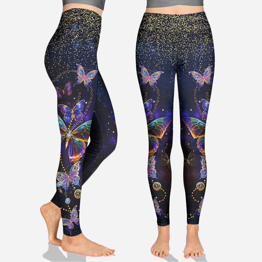 Magnifique papillon - Sweat à capuche et legging personnalisés papillon