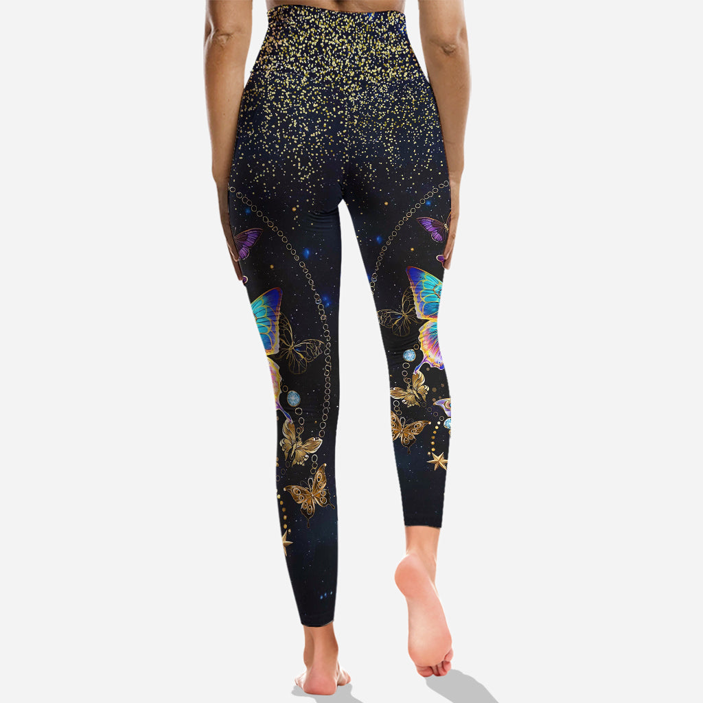 Magnifique papillon - Sweat à capuche et legging personnalisés papillon