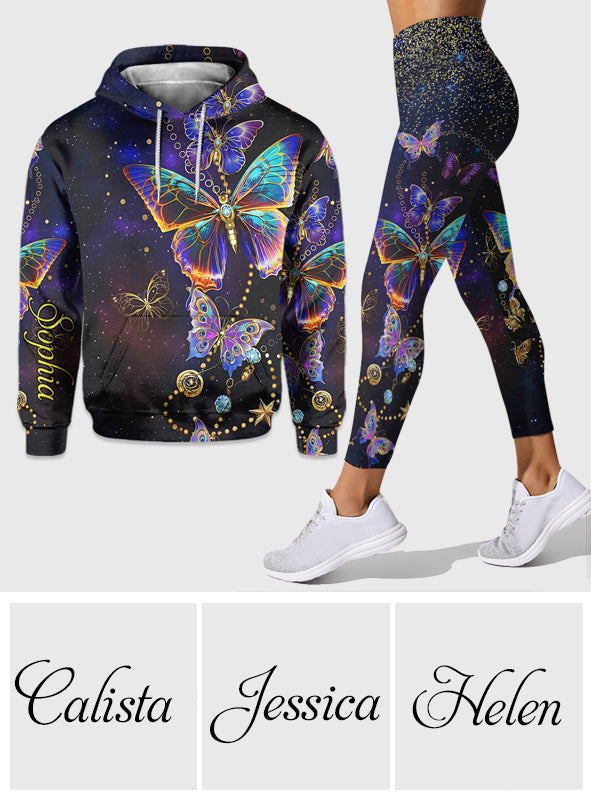 Magnifique papillon - Sweat à capuche et legging personnalisés papillon