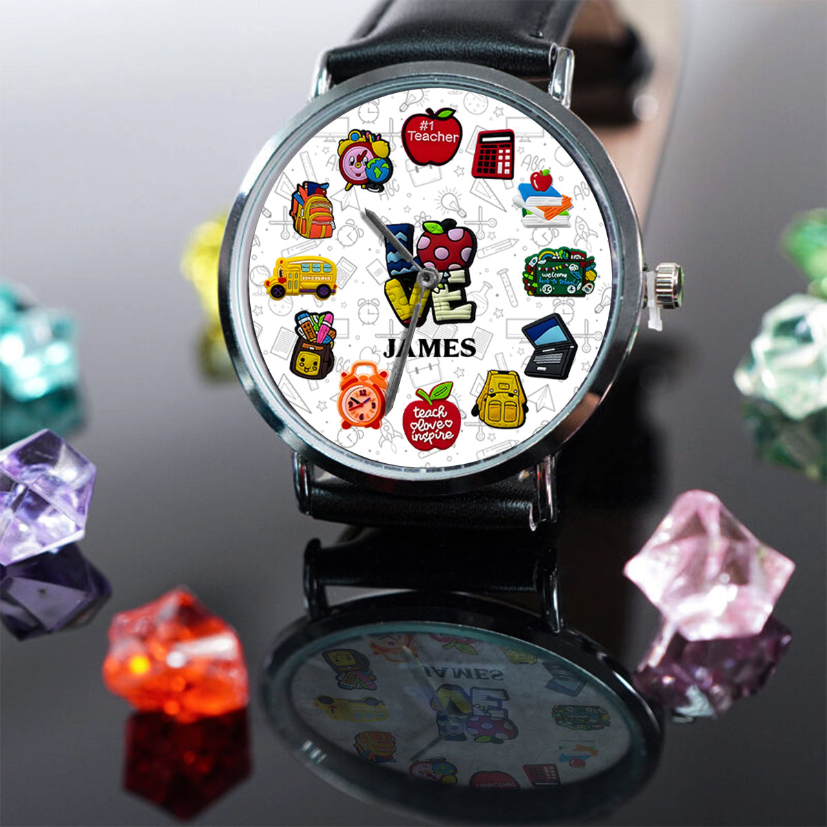 Montre personnalisée pour enseignants passionnés