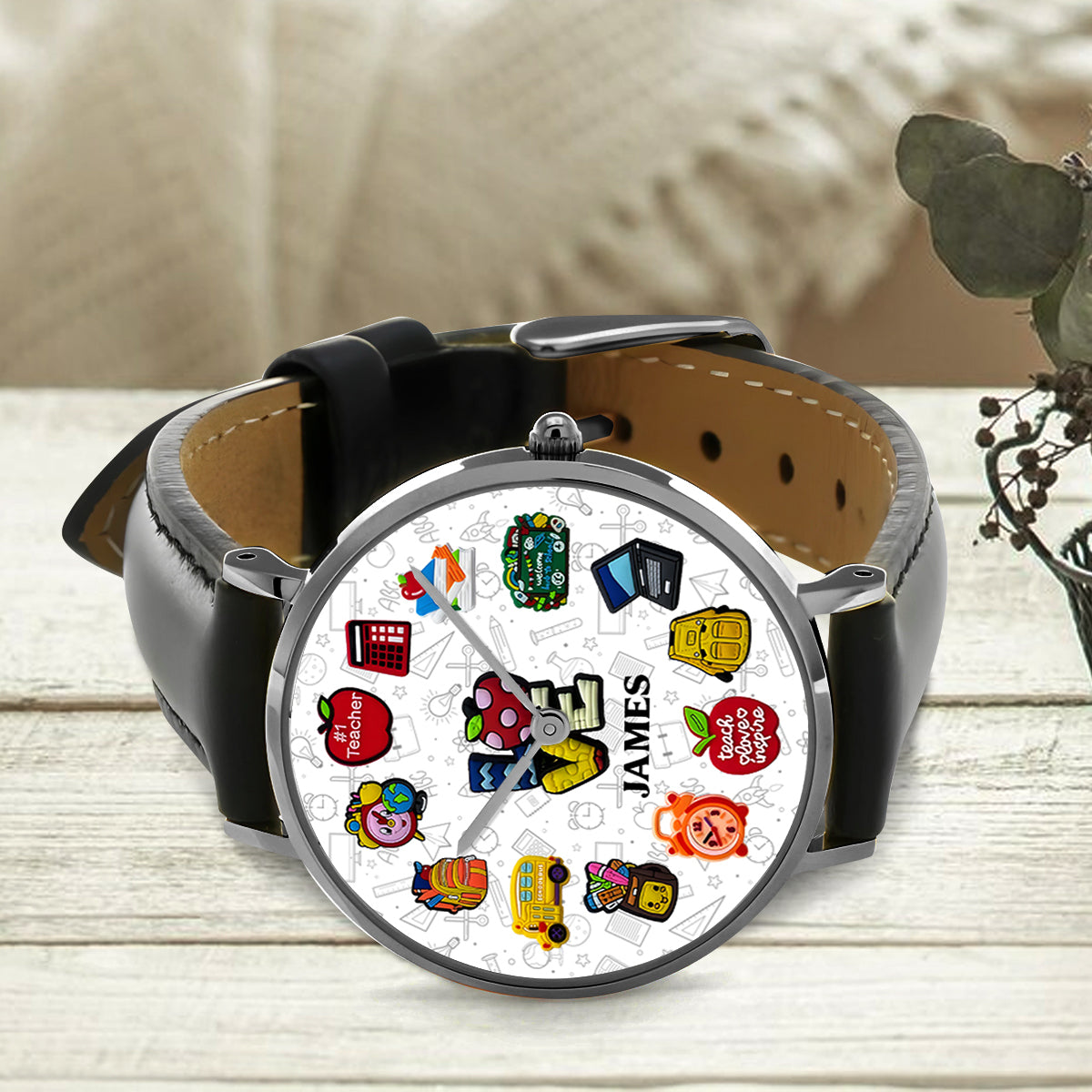 Montre personnalisée pour enseignants passionnés