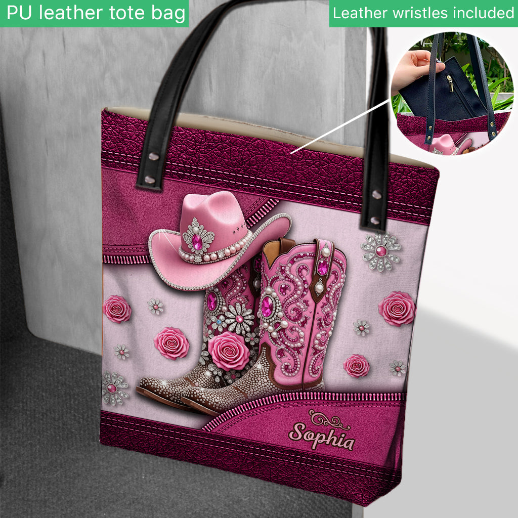 Bottes de cowgirl - Sac fourre-tout personnalisé pour cowgirl