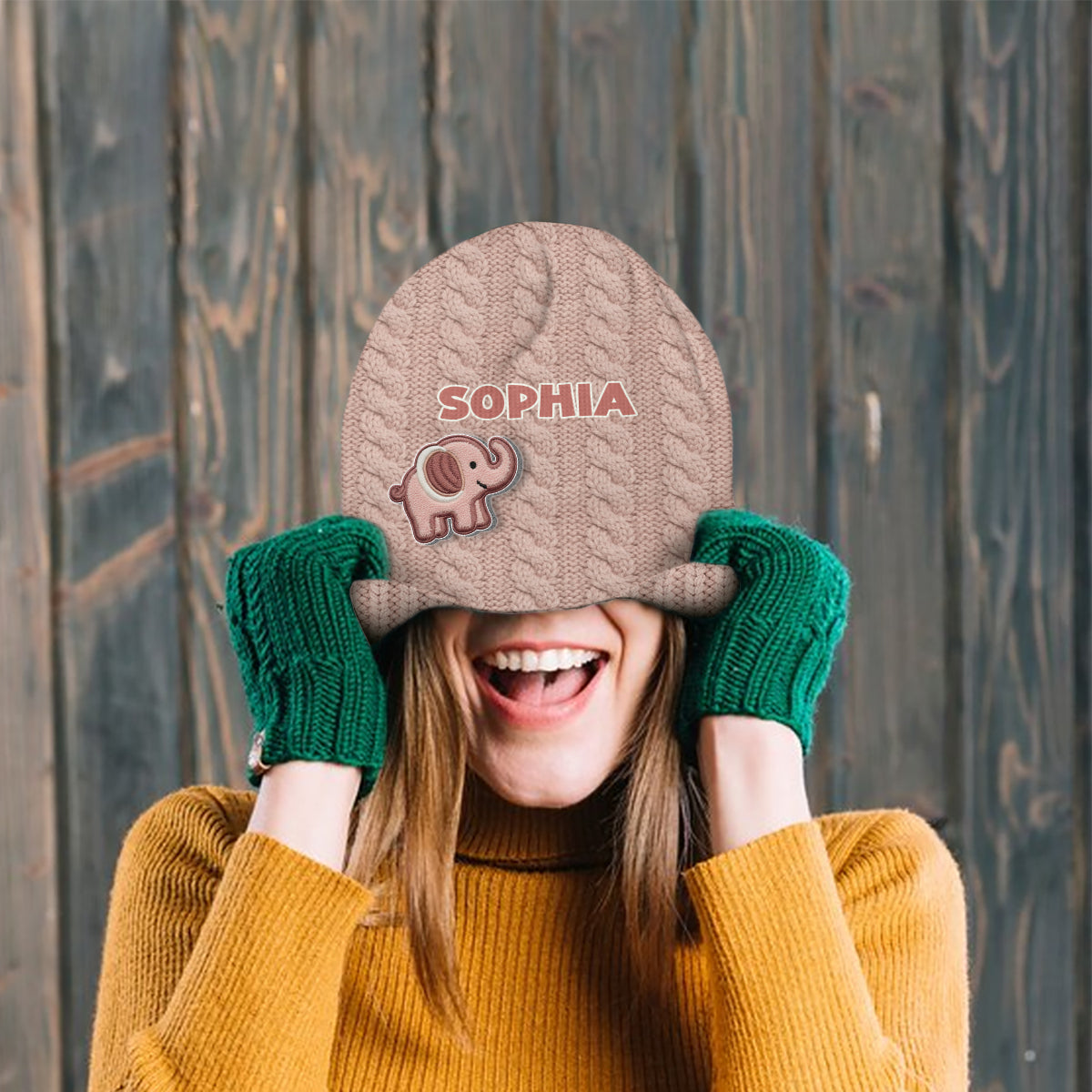 Bébé Hiver - Bonnet enfant personnalisé avec écussons