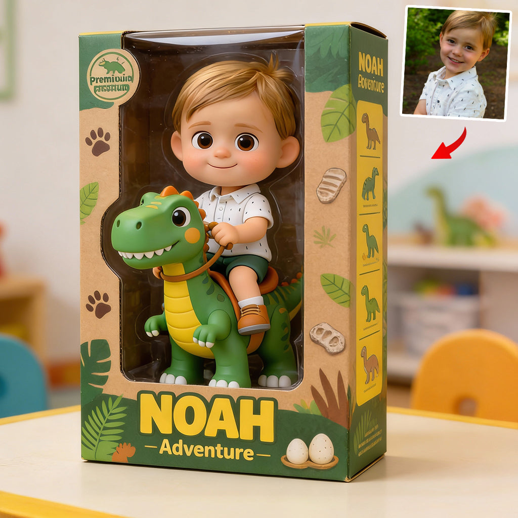 Aventure des dinosaures - Plaque acrylique personnalisée pour enfant