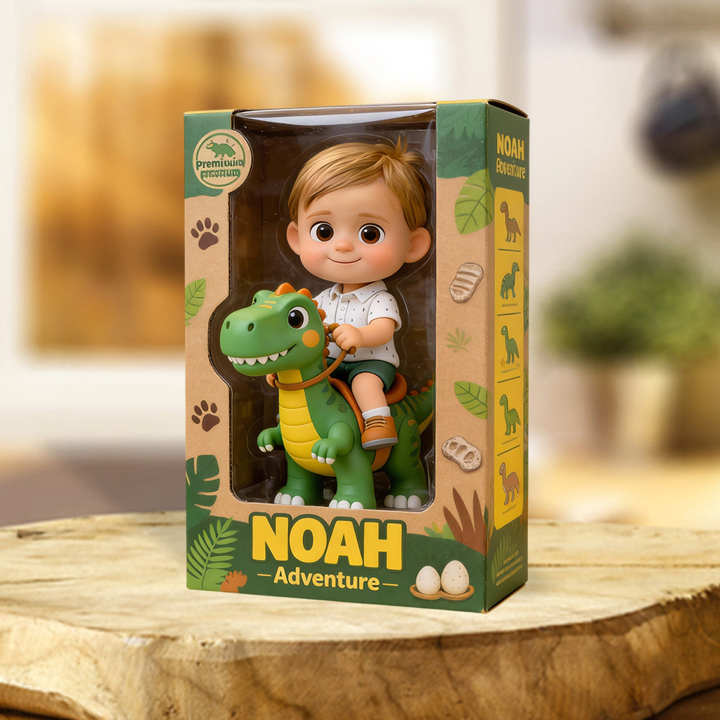 Aventure des dinosaures - Plaque acrylique personnalisée pour enfant