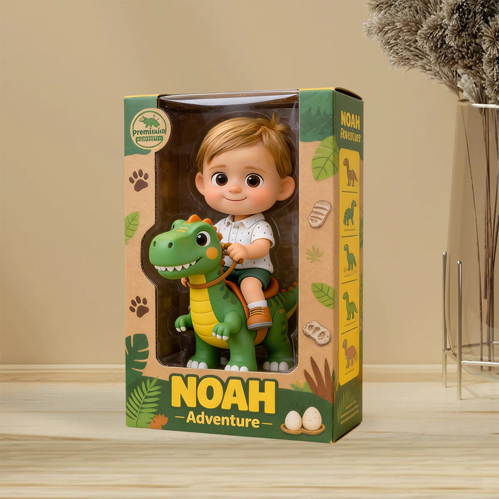 Aventure des dinosaures - Plaque acrylique personnalisée pour enfant