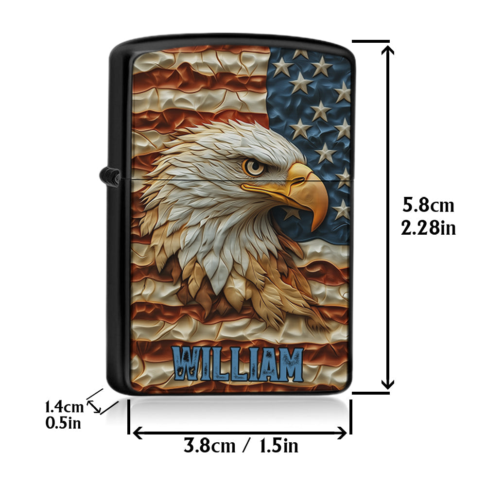 Briquet personnalisé Aigle à tête blanche Strong Eagle