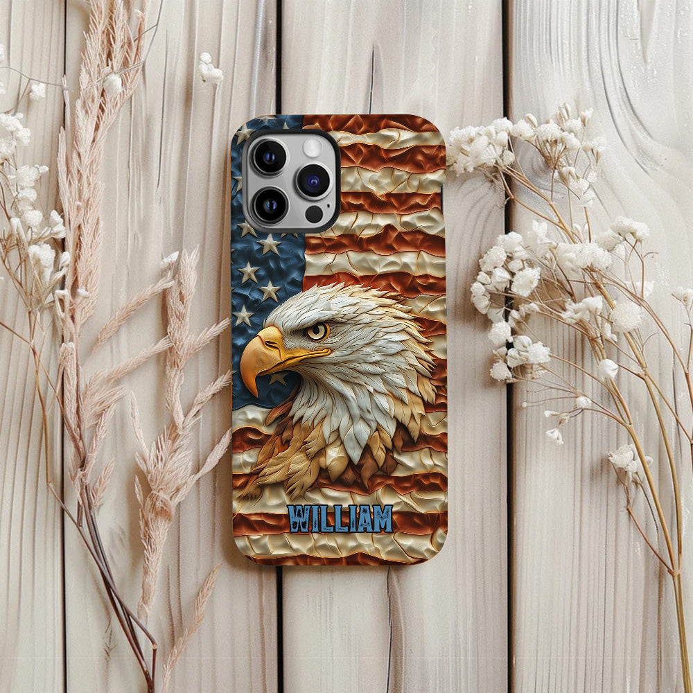 Strong Eagle - Coque de téléphone personnalisée avec aigle à tête blanche et impression intégrale