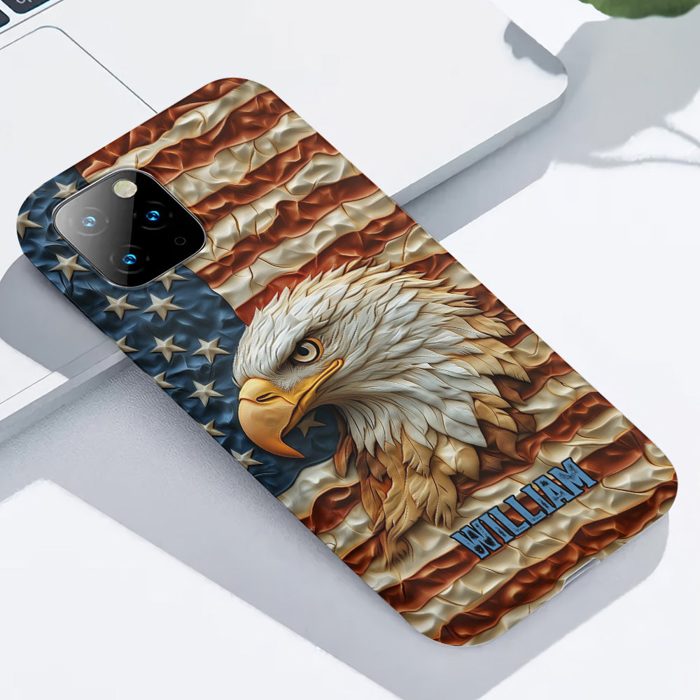 Strong Eagle - Coque de téléphone personnalisée avec aigle à tête blanche et impression intégrale