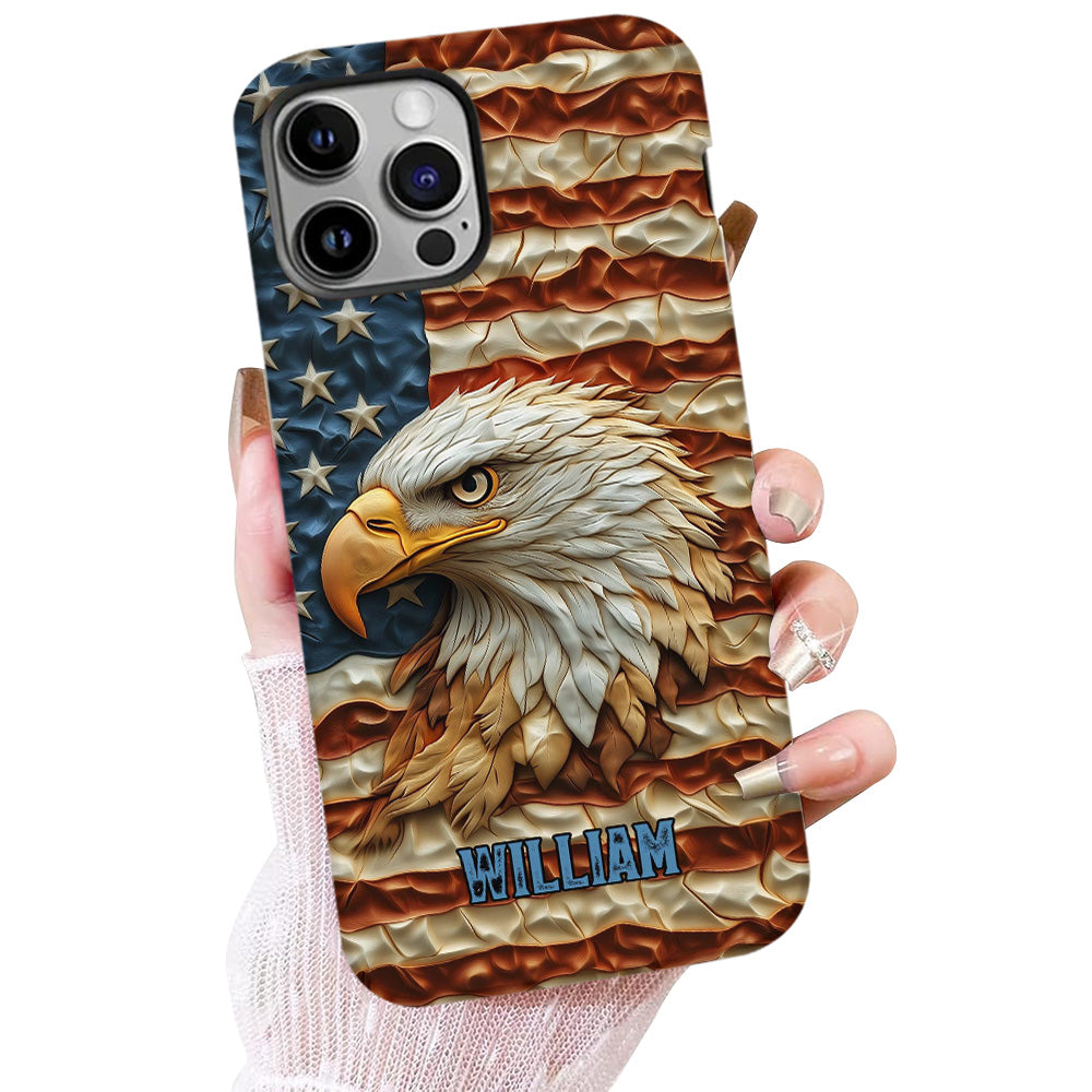 Strong Eagle - Coque de téléphone personnalisée avec aigle à tête blanche et impression intégrale