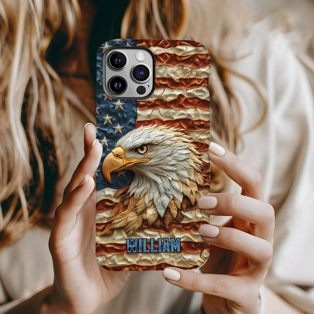 Strong Eagle - Coque de téléphone personnalisée avec aigle à tête blanche et impression intégrale