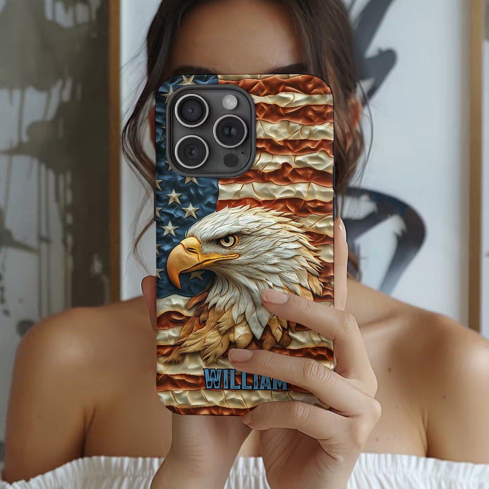 Strong Eagle - Coque de téléphone personnalisée avec aigle à tête blanche et impression intégrale