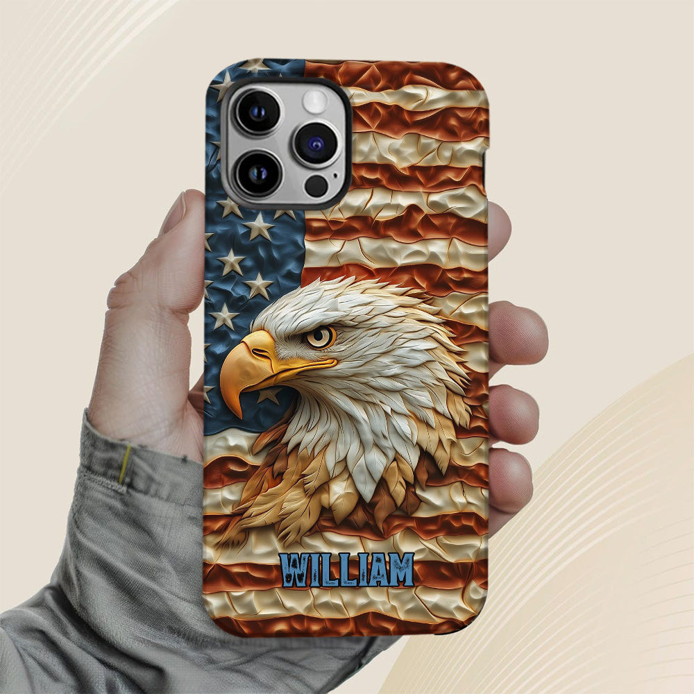 Strong Eagle - Coque de téléphone personnalisée avec aigle à tête blanche et impression intégrale