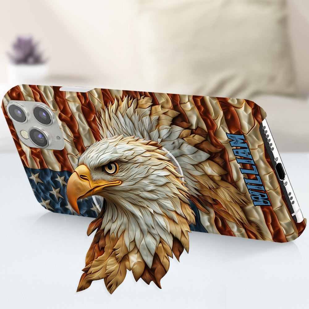 Strong Eagle - Coque de téléphone personnalisée avec aigle à tête blanche et impression intégrale