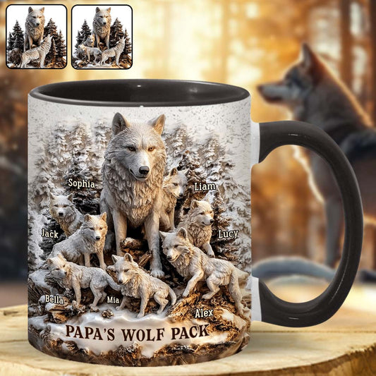 Mug personnalisé « La meute de loups de papa »