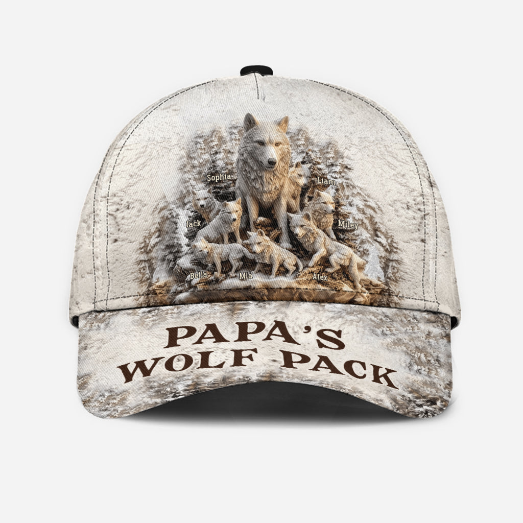 Casquette classique personnalisée Papa Wolf Pack