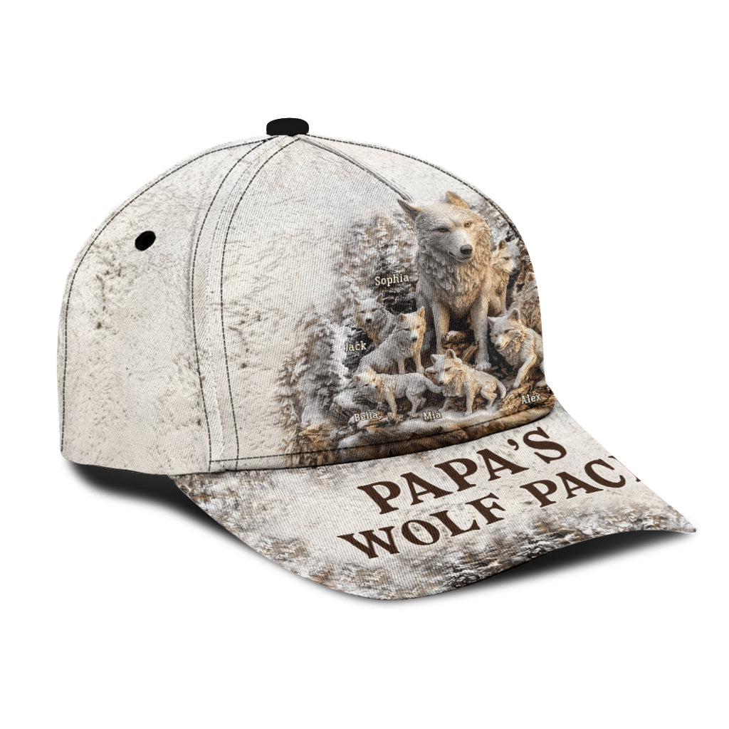Casquette classique personnalisée Papa Wolf Pack