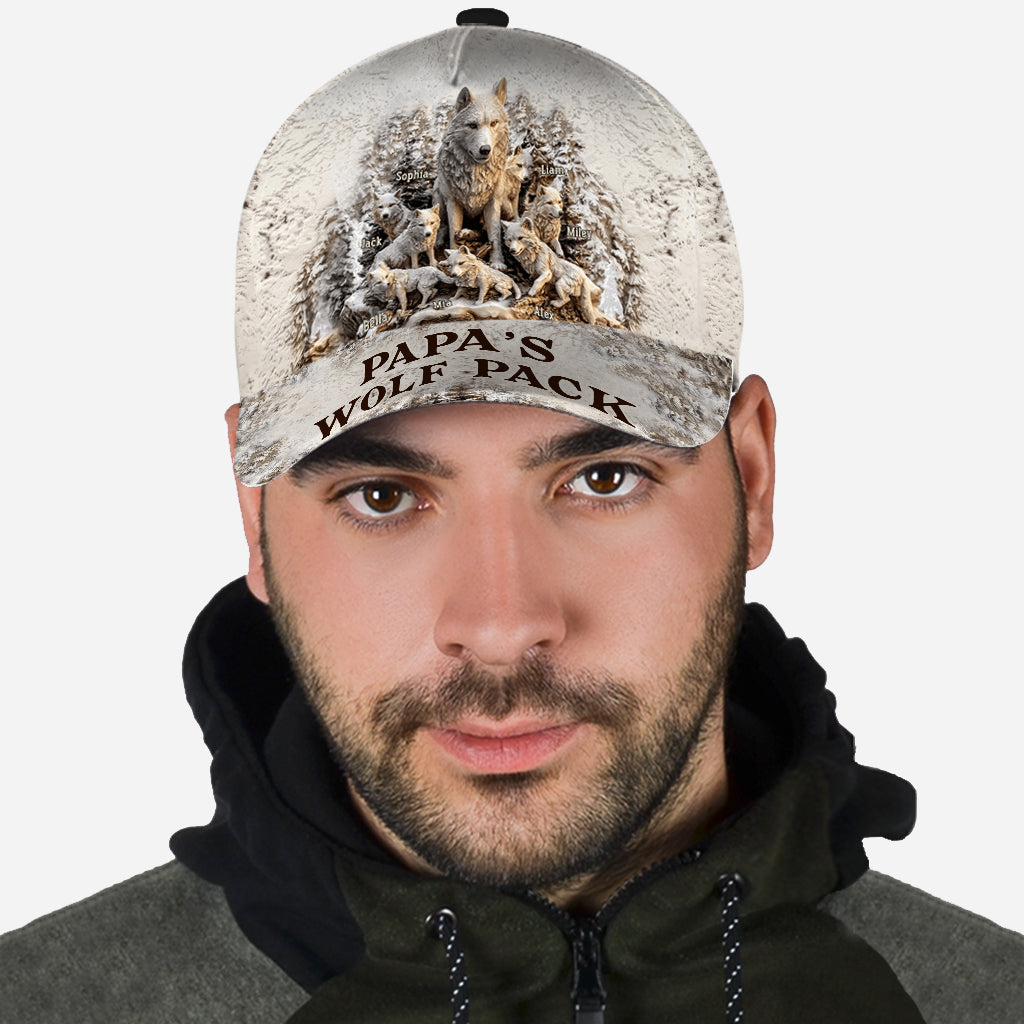 Casquette classique personnalisée Papa Wolf Pack