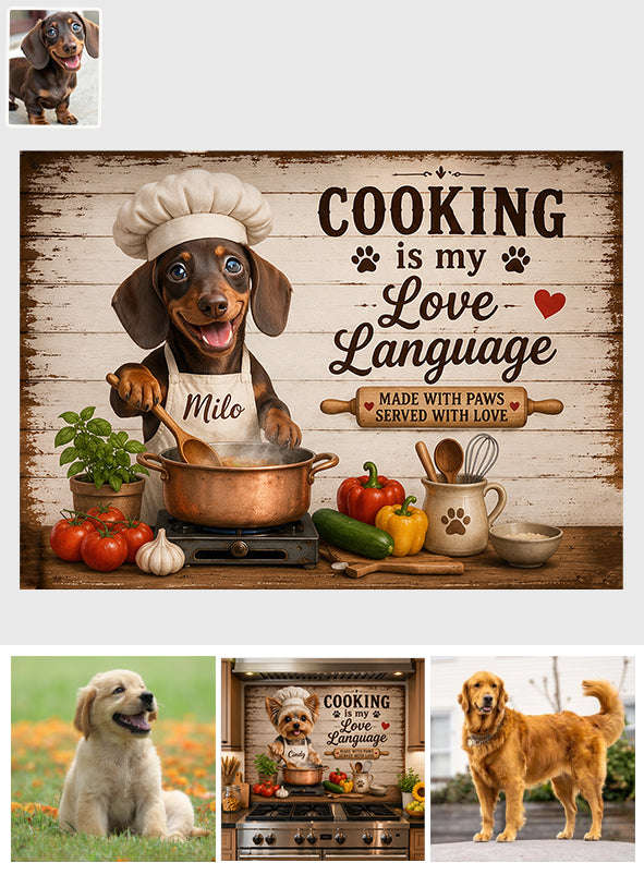 Funny Cooking Pet - Personalized Dog Wall Decal