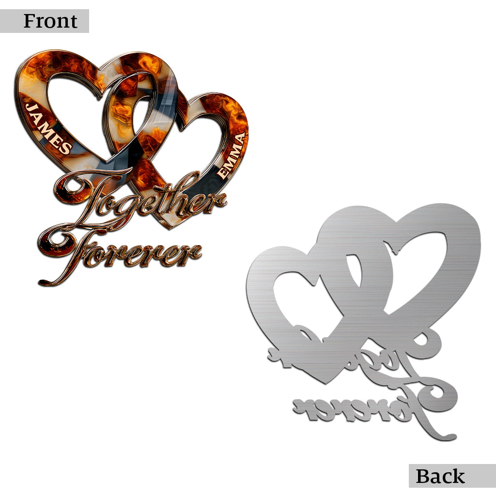 Ensemble pour toujours - Plaque en métal personnalisée pour couples