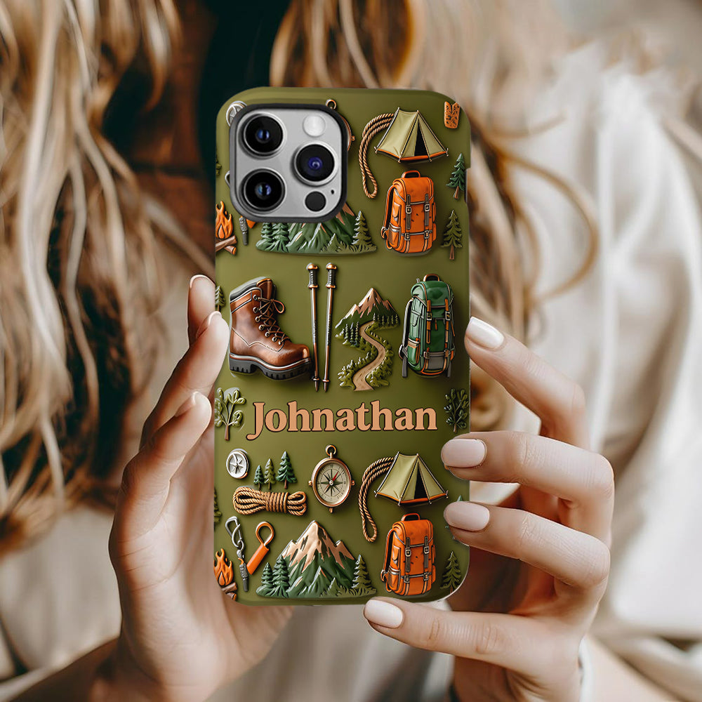 La randonnée me rend heureux - Coque de téléphone personnalisée avec impression intégrale « La randonnée me rend heureux »