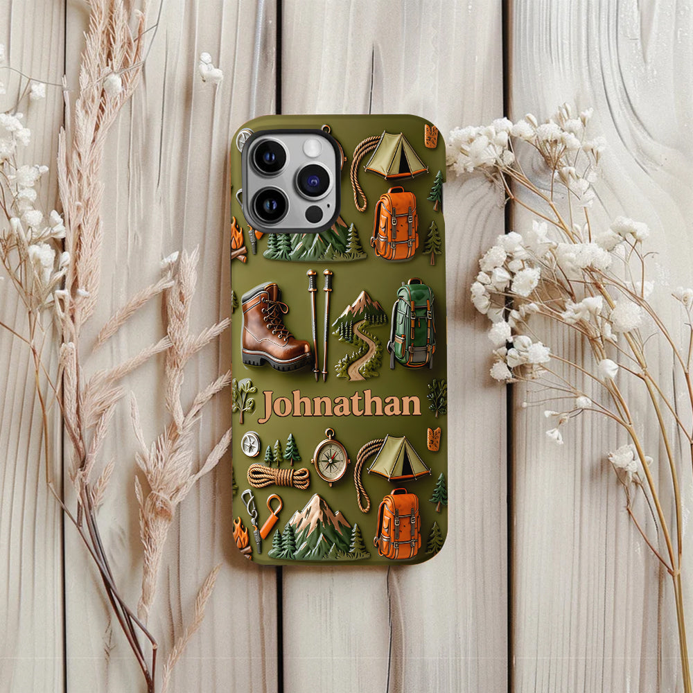 La randonnée me rend heureux - Coque de téléphone personnalisée avec impression intégrale « La randonnée me rend heureux »