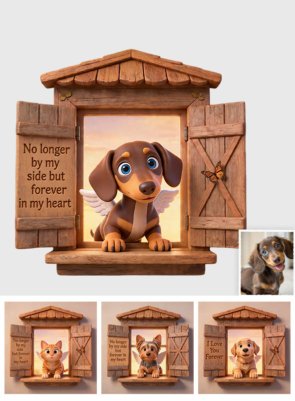 Photo Personnalisée - Panneau en Bois en Forme de Chien Personnalisé