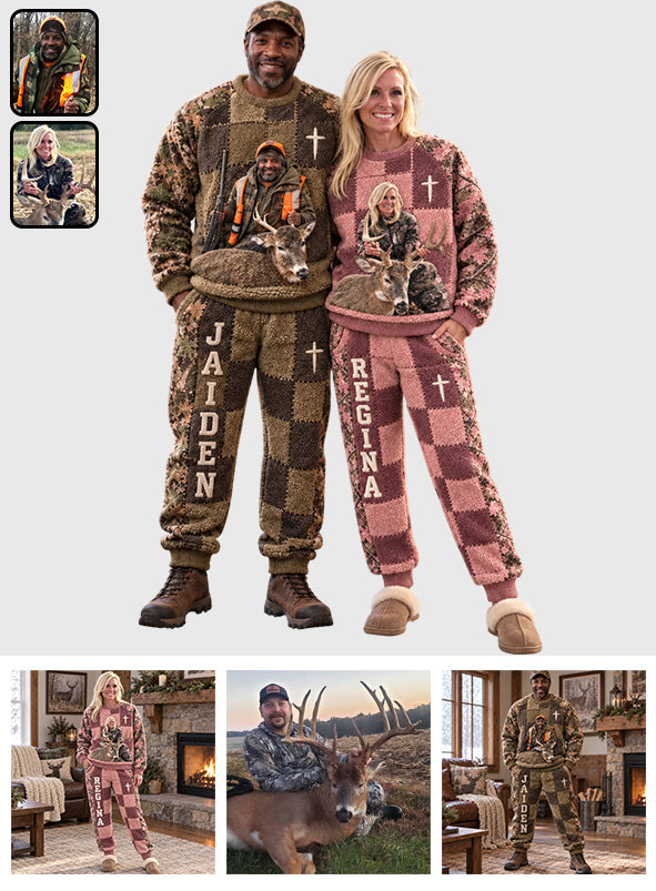 Love Hunting - Personalized Hunting Fleece Lounge Set