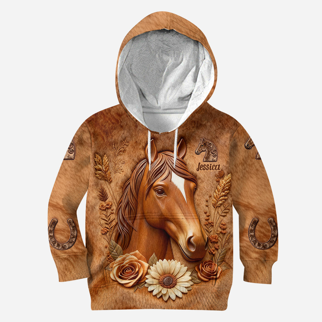 Love Horse - Sweat à capuche et leggings personnalisés à motif cheval