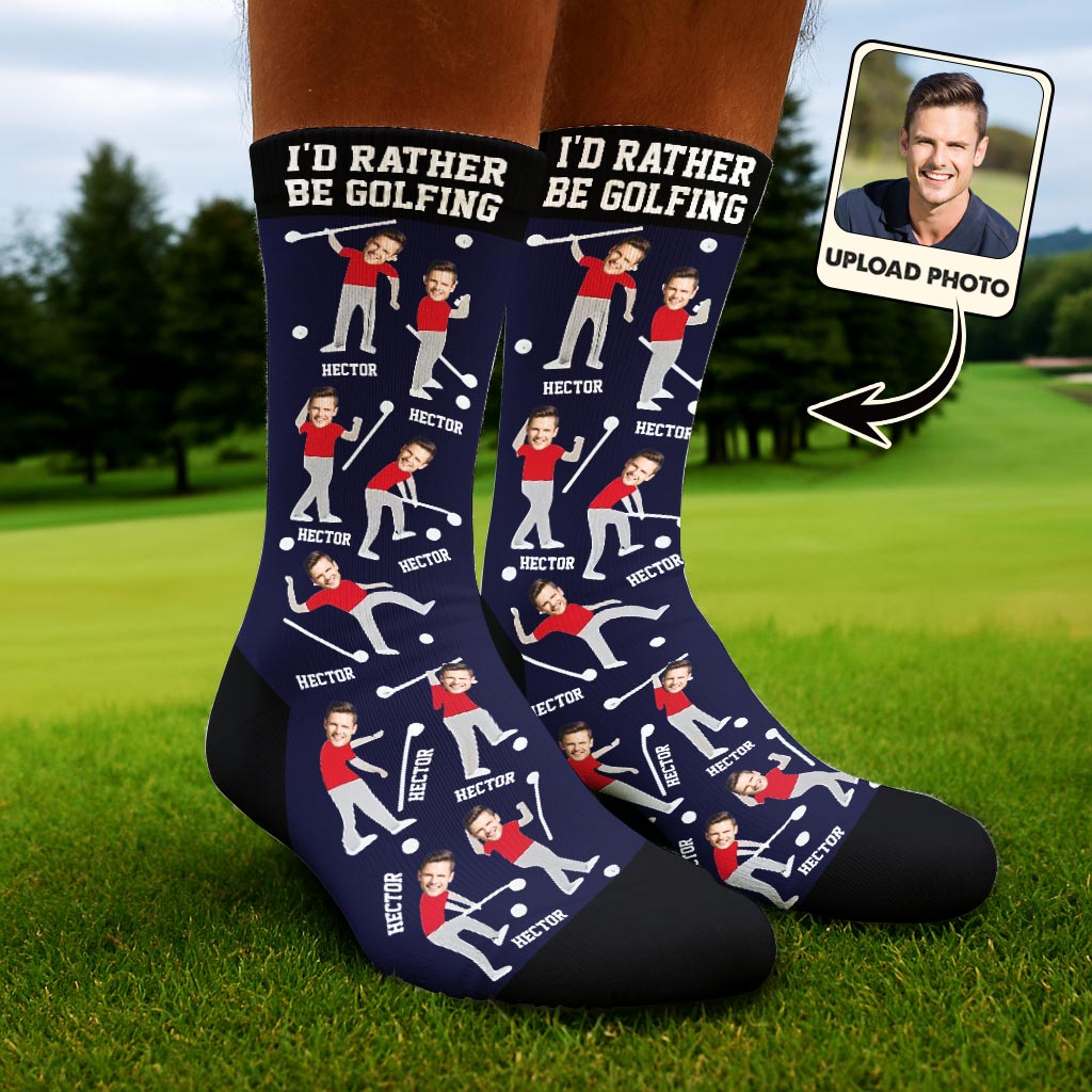 Je préférerais jouer au golf - Chaussettes de golf personnalisées