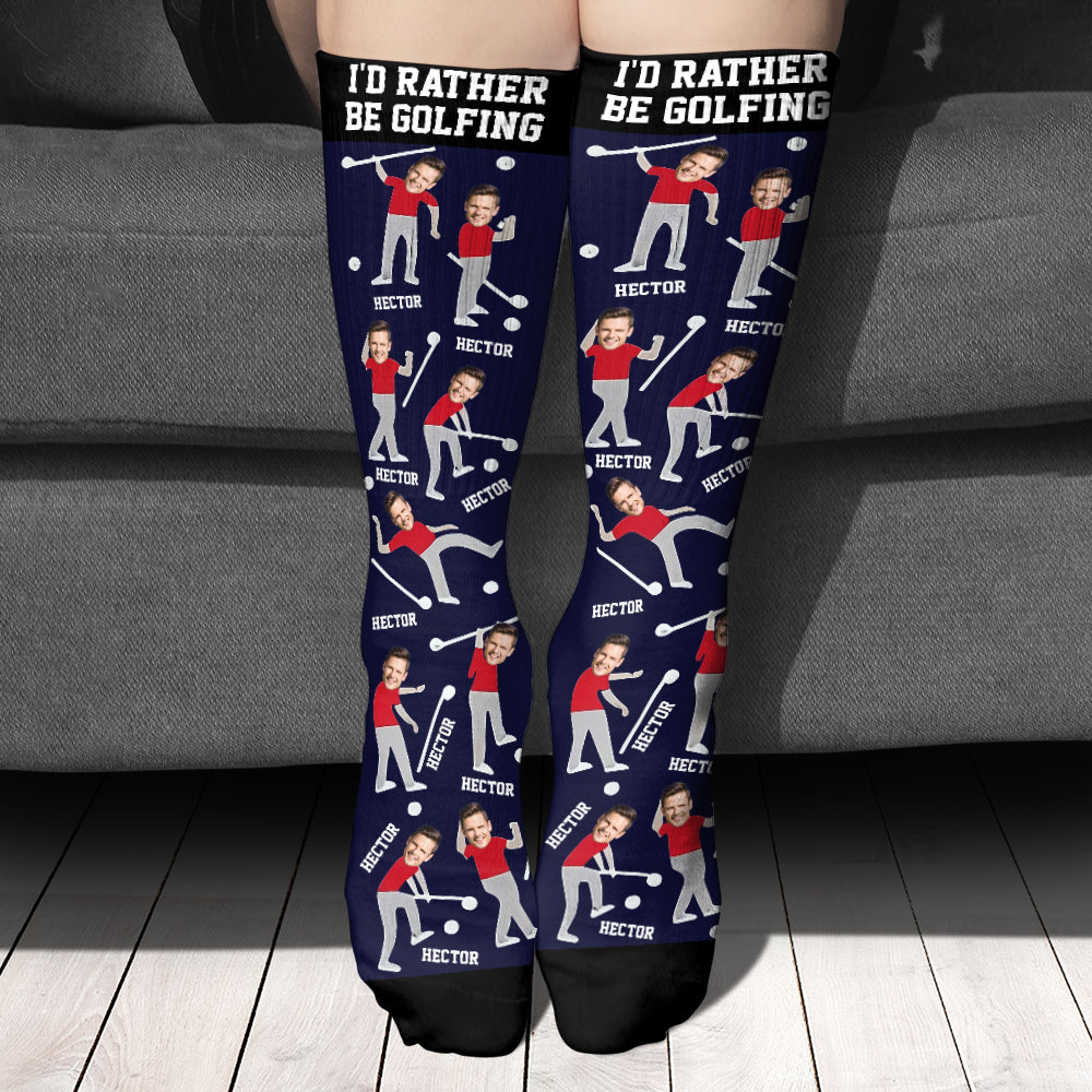 Je préférerais jouer au golf - Chaussettes de golf personnalisées