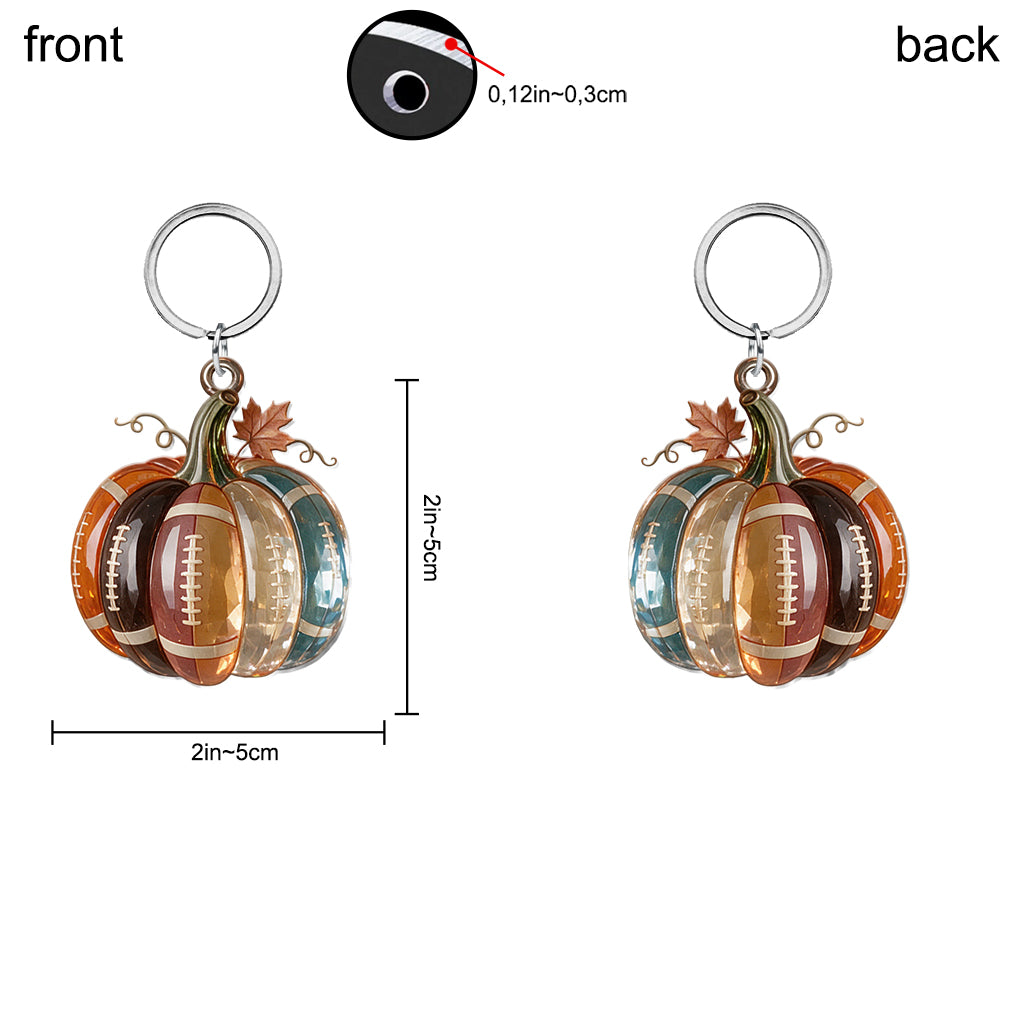 Amour du Football - Porte-clés Premium Personnalisé avec Charms
