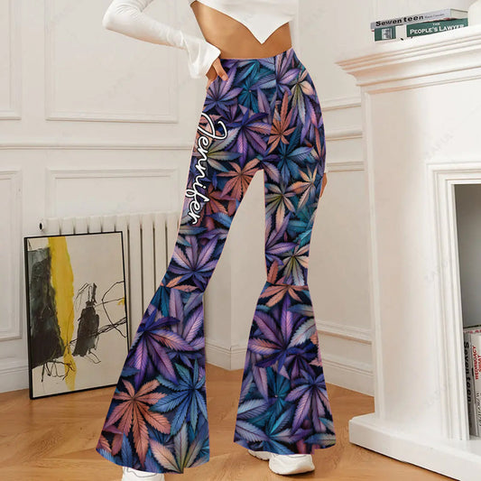 Feuille Magique - Leggings personnalisés « Weed Flare »