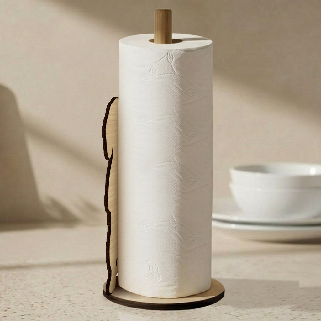 Dog Leash Holder - Personalized Dog Paper Towel Stand