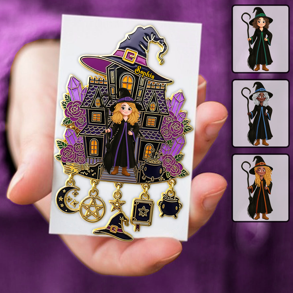 Beautiful Witch - Personalized Witch Pin