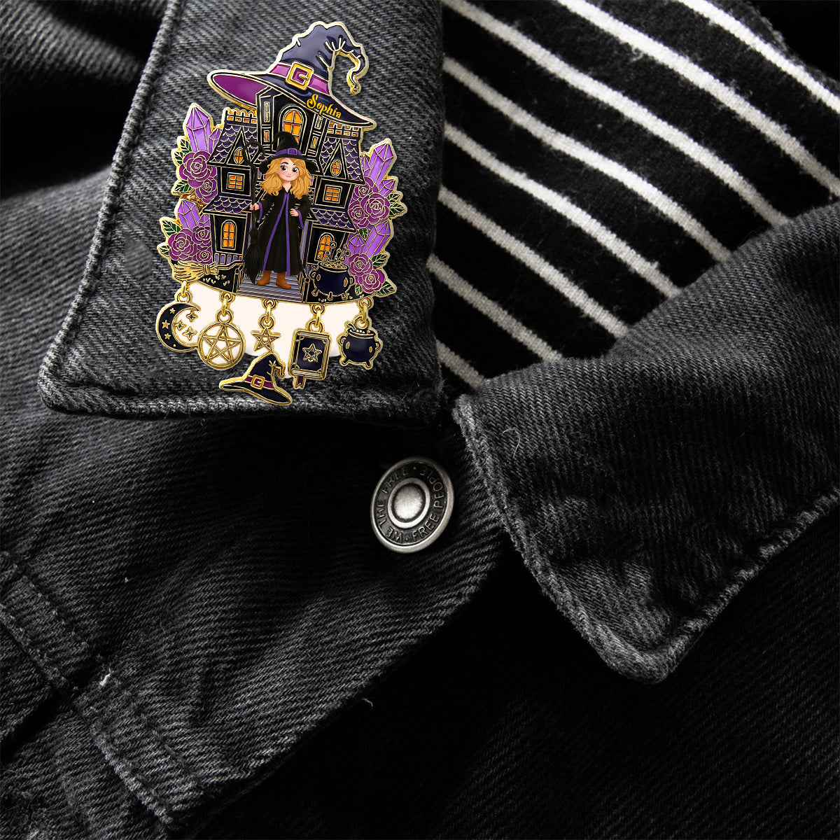 Beautiful Witch - Personalized Witch Pin