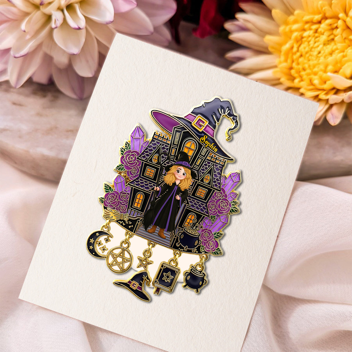 Beautiful Witch - Personalized Witch Pin