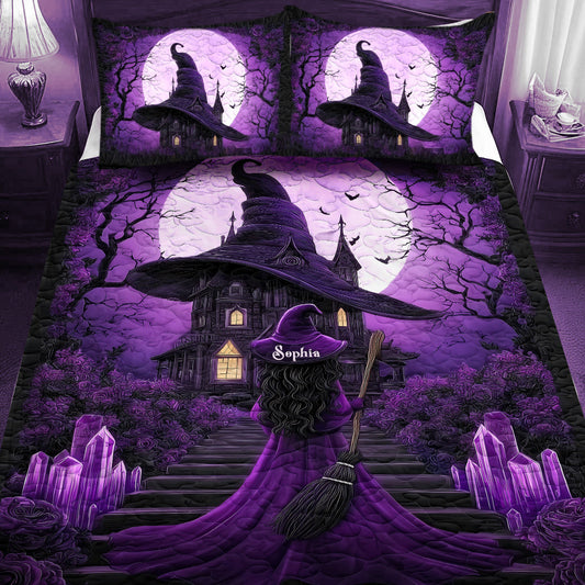 Beautiful Witch - Personalized Witch Quilt Set