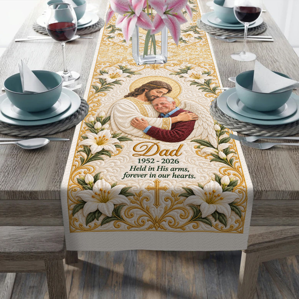 Christmas In Heaven - Personalized Memorial Table Runner