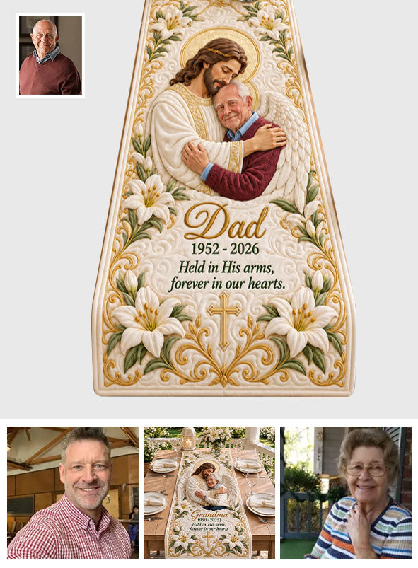 Christmas In Heaven - Personalized Memorial Table Runner