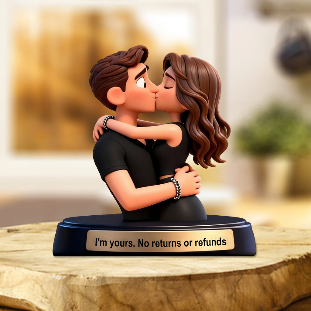 Aucun retour ni remboursement - Plaque acrylique personnalisée pour couple