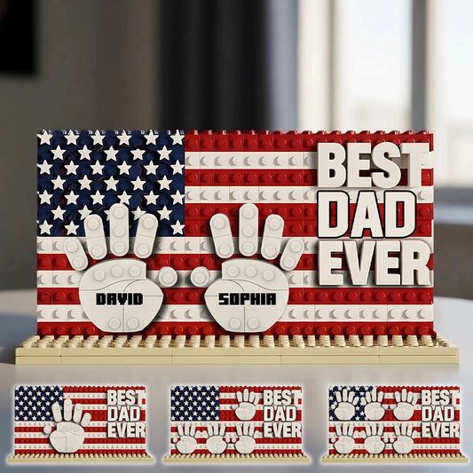 Best Dad Ever Table Decor - Personalized Father Custom Shaped Acrylic Plaque