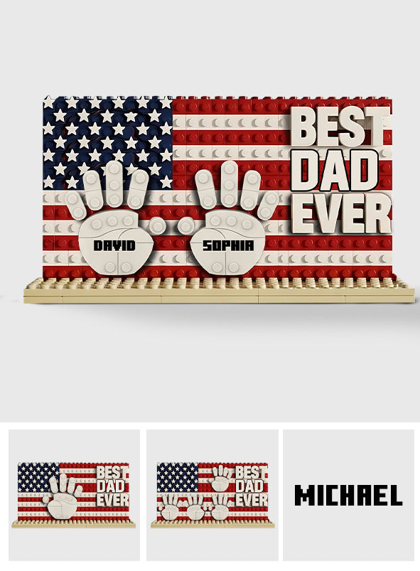 Best Dad Ever Table Decor - Personalized Father Custom Shaped Acrylic Plaque