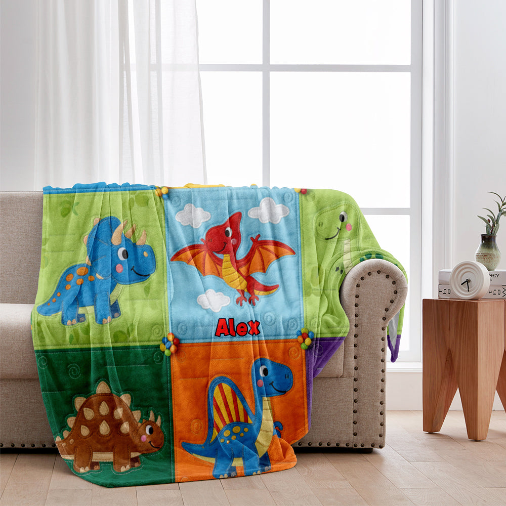 Cadeaux uniques pour enfants - Couverture personnalisée style patchwork - Cadeau unique pour enfant
