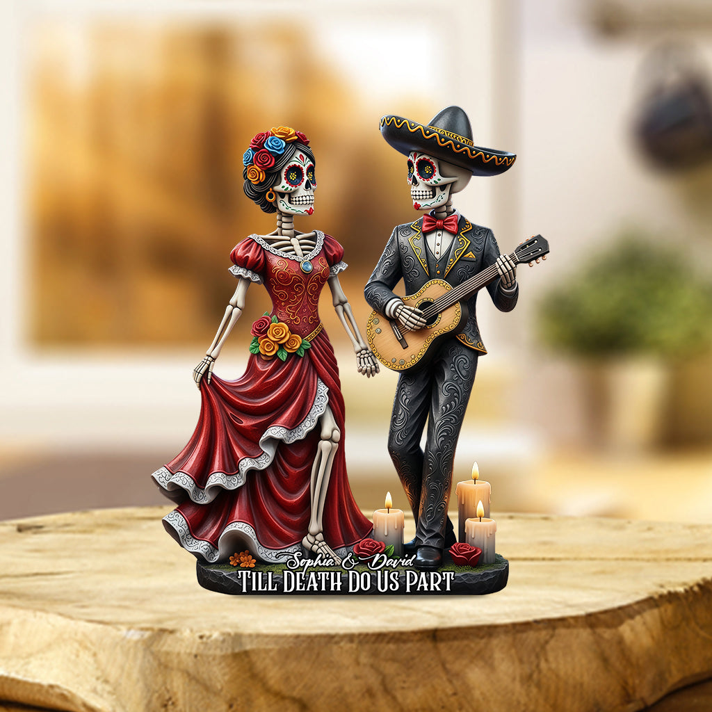 Jusqu'à ce que la mort nous sépare - Plaque acrylique personnalisée pour couple